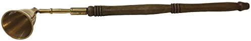 Vrinda Handmade Brass Candle Snuffer with Wooden Handle