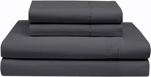 800 Thread Count 4-Pcs Bed Sheet Set Dark Grey