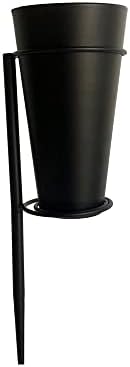 Stable Metal Grave Vase with Spike and Base