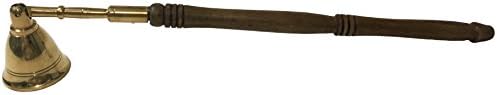 Vrinda Handmade Brass Candle Snuffer with Wooden Handle