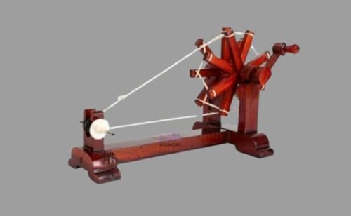 Lalit Kishori Handicraft Wooden Gandhi Charkha Sculpture 1