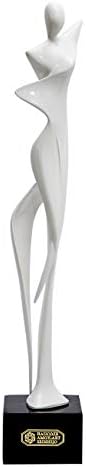 NENBOLEC Yoga Sculpture Figurine 165 Inch White Polyresin Statue