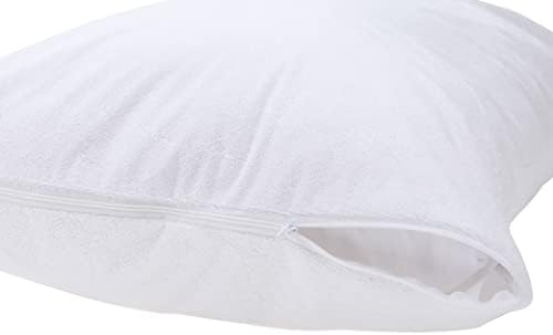Kingnex 2 Pack Feather Proof Pillow Protectors Waterproof Drool Proof 14x26