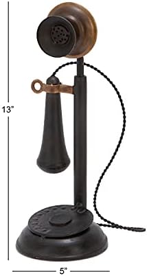 Deco 79 Vintage Phone Candleholder Statue