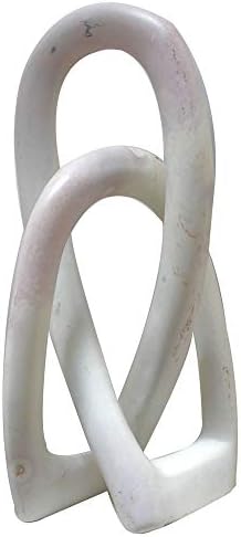 Entwined Love Knot Sculpture 8 Inch Natural Soapstone