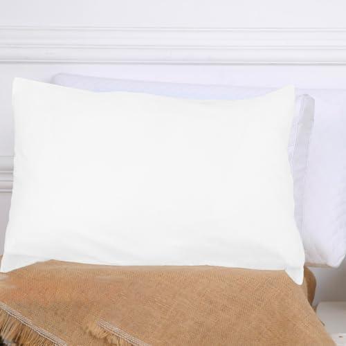 HEALLILY 2pcs Cotton Pillowcases with Zipper Closure