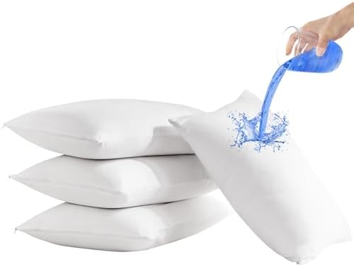 4 Pack Waterproof Pillow Protectors Queen Size 1