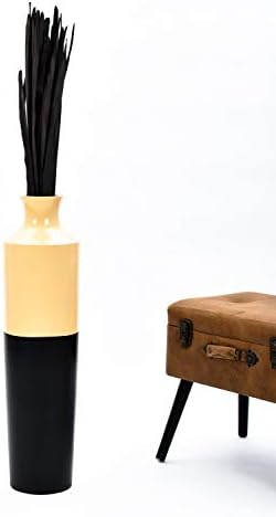 Leewadee Dried Palm Leaves Vase Filler 2 Bunches 45 Inches Black Brown