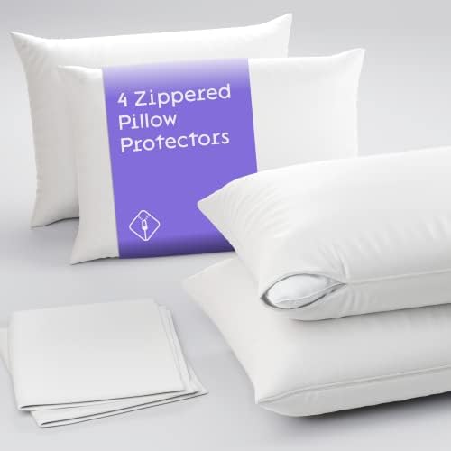 Niagara 2 x 4 Pack Zipper Pillow Protectors 20x26 Inches