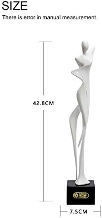 NENBOLEC Yoga Sculpture Figurine 165 Inch White Polyresin Statue