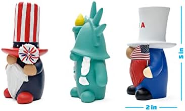 Madanar 3-Piece Independence Day Resin Gnome Set