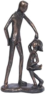Father Daughter Cast Iron Sculpture Resin Statue