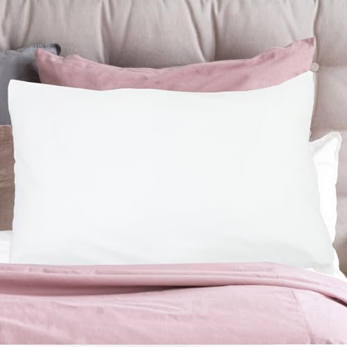 HEALLILY 2pcs Cotton Pillowcases with Zipper Closure