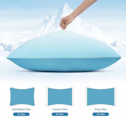 LUXEAR Gradient Cool Pillow Cases 2 Pack for Hot Sleepers