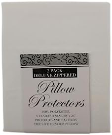Deluxe Zippered Polyester Pillow Protectors - 4 Pack