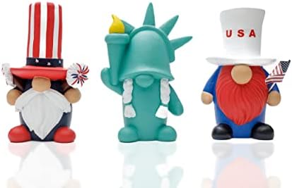 Madanar 3-Piece Independence Day Resin Gnome Set