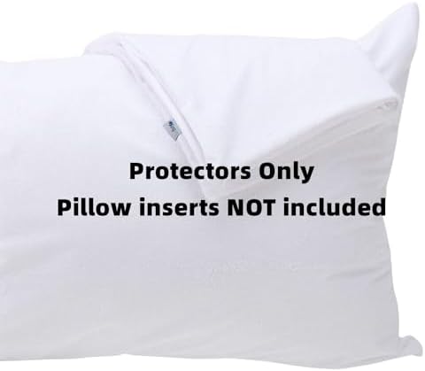 Kingnex 2 Pack Feather Proof Pillow Protectors Waterproof Drool Proof 14x26