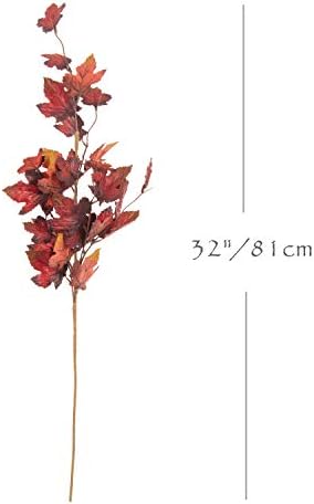 JD Artificial Fall Flower Maple Branches 6pcs 32 Inch 1