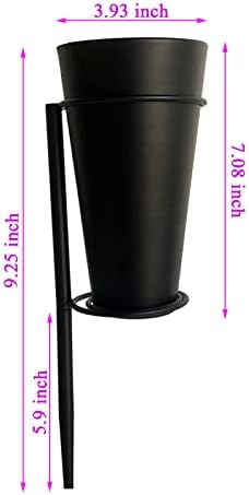 Stable Metal Grave Vase with Spike and Base
