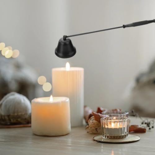 Beisto Candle Snuffer with Long Handle Stainless Steel Cover