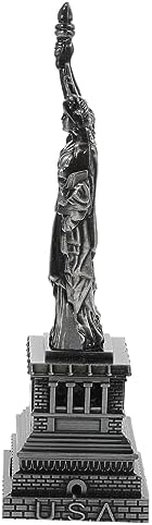 LIFKOME Gray Statue of Liberty Metal Desk Sculpture