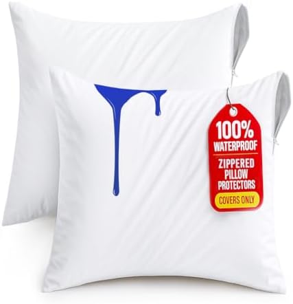 Utopia Bedding Pillow Protectors 2-Pack 18x18 Inches