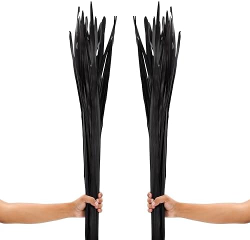 Leewadee Dried Palm Leaves Vase Filler 2 Bunches 45 Inches Black Brown