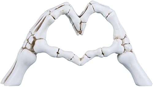 DOVDOV Hand Bone Heart Sculpture - White Decorative Statue