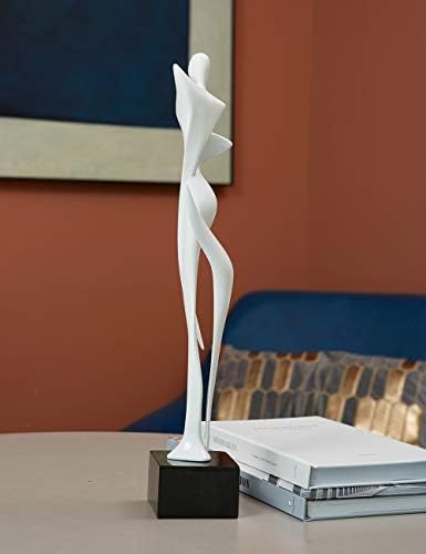NENBOLEC Yoga Sculpture Figurine 165 Inch White Polyresin Statue