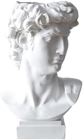 Greek Statue Pen Holder - David Bust Resin Desk Organizer 1