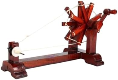 Lalit Kishori Handicraft Wooden Gandhi Charkha Sculpture 1