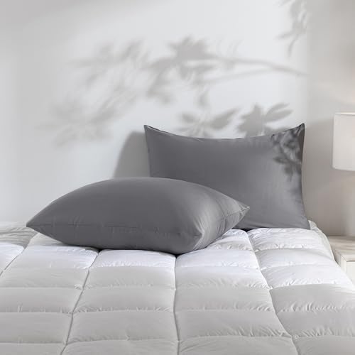 JELLYMONI Waterproof Pillow Protectors - 20 x 26 Dark Grey Set of 2