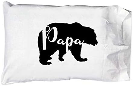 Hat Shark Pillow Case Single - Papa Bear Negative Space Art
