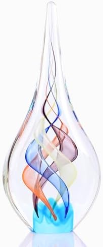 DOVDOV Multi-Color Blown Glass Teardrop Sculpture