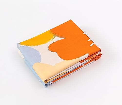 SUSYBAO Queen Pillowcases Set of 2 Orange Flower Print