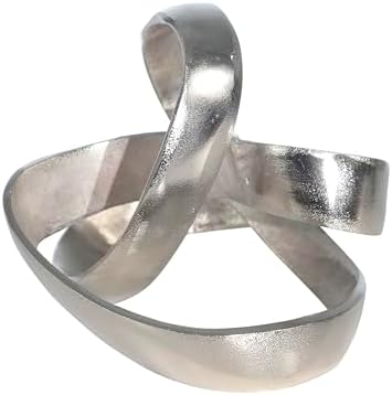 Sagebrook Home Modern Abstract Aluminum Sculpture Silver 7 Inch