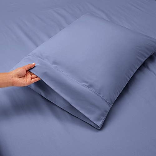 LinenEra 4 Piece Bed Sheet Set - 800 TC Steel Blue Twin XL