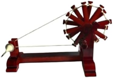 Lalit Kishori Handicraft Wooden Gandhi Charkha Sculpture 1
