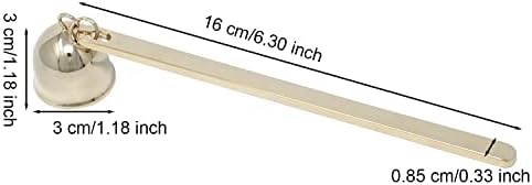 Yueton 1 PCS Gold Candle Snuffer with Long Handle 1