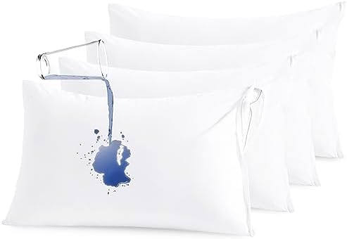 NTBAY 4 Pack Waterproof Pillow Protectors 20x36 Inches 1