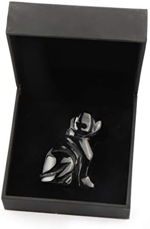 Artistone 2 Inch Black Obsidian Dog Statue Figurine