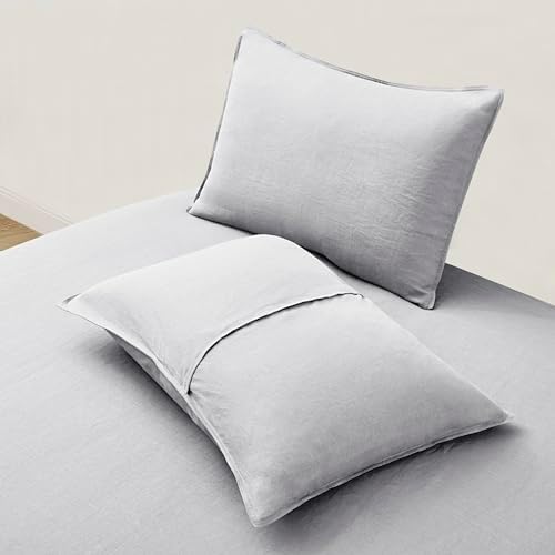 ATLINIA Linen Pillow Cases King Sham - 20x36 Inch Set of 2
