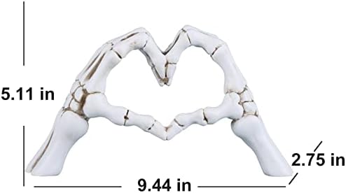 DOVDOV Hand Bone Heart Sculpture - White Decorative Statue