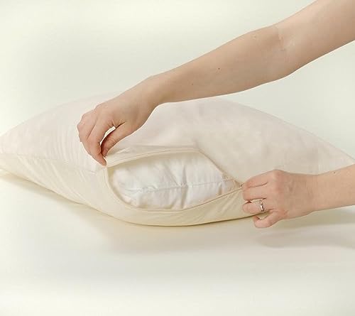 National Allergy Organic Cotton Pillow Protectors - Zipper Queen Size
