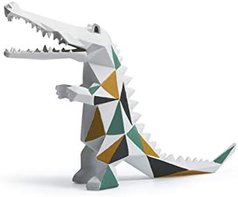 HAUCOZE Crocodile Sculpture Statue 67 Inch Polyresin Decor