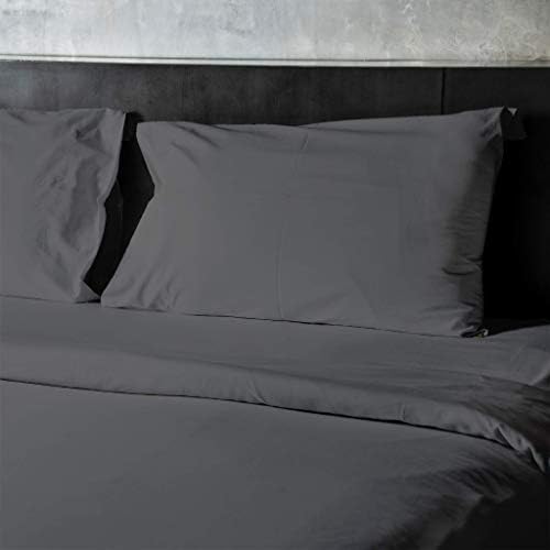 100 Egyptian Cotton Dark Grey Full XL 4-Piece Sheet Set
