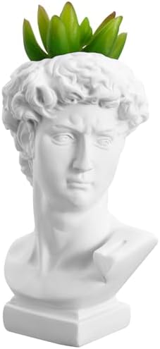 Cabilock Greek Statue David Heads Planter Resin Sculpture