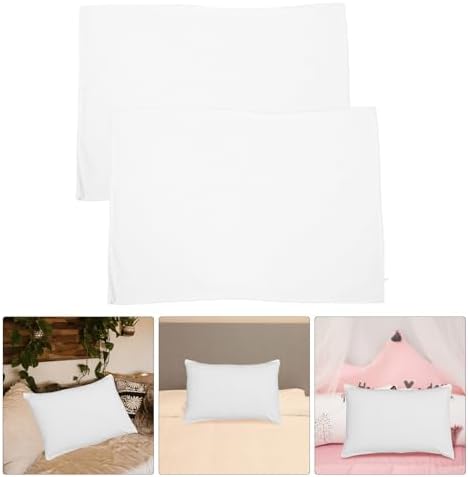 HEALLILY 2pcs Cotton Pillowcases with Zipper Closure