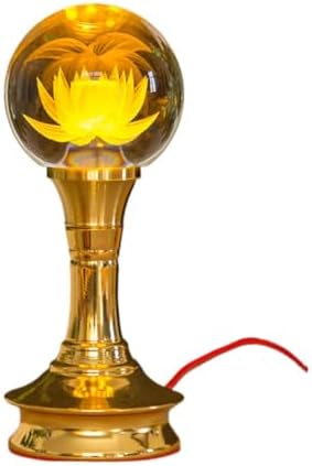Ecqizer Mini 6 Inch Buddha Lotus LED Candle Holder