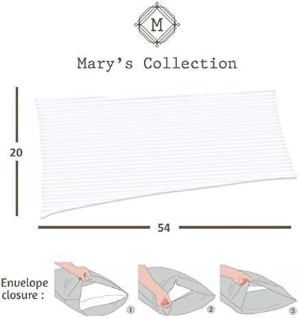 Marys Collection Waterproof Body Pillow Cover 20x54 Envelope Closure